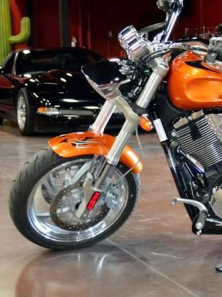 Przedni widelec motocykla Osłona nogi deflektora Naklejka ostrzegawcza o bezpieczeństwie Czerwony/Pomarańczowy/Żółty Dla zwycięstwa Sędzia Hard-Ball Vision-Tour — zdjęcie 2