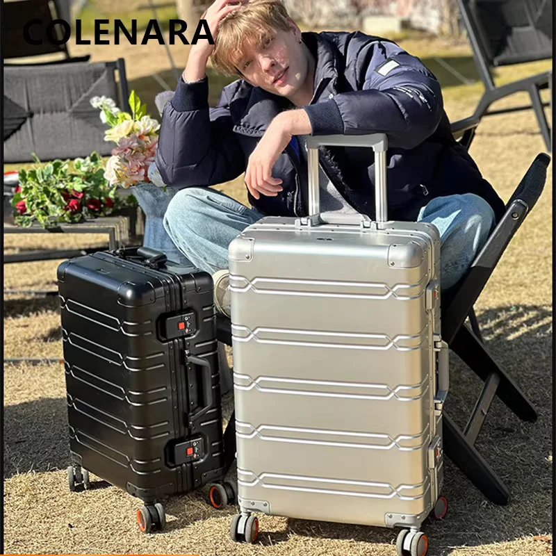 COLENARA Carry-on Travel Luggage 20 Inch Boarding Suitcase Men's Business Trolley Case 24