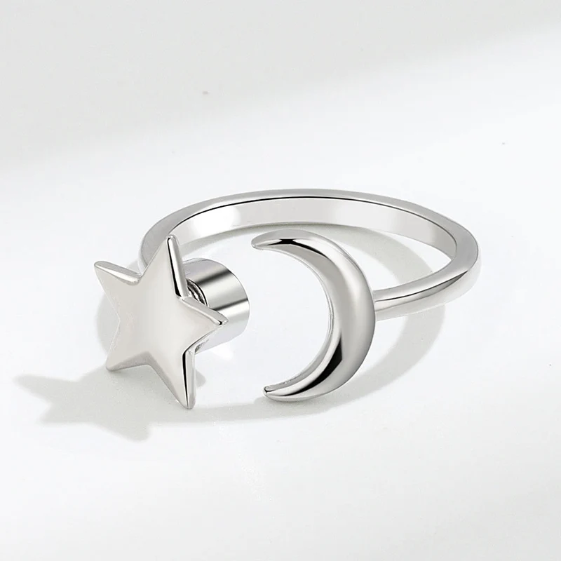 Anti Stress Angst Zappeln Ringe für Frauen Edelstahl Spinner Sonnenblume Sonne Stern Ring Trendy Schmuck Geschenk Dropshipping