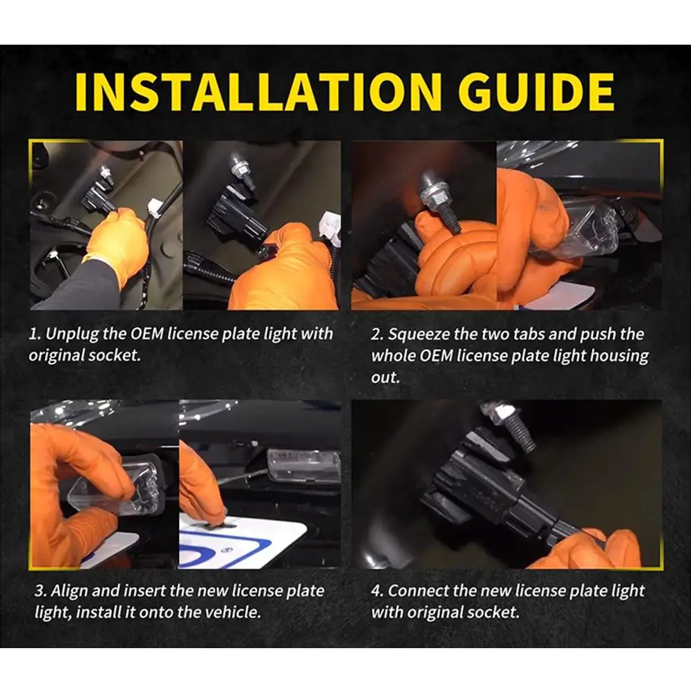2 قطعة LED رقم الترخيص لوحة ضوء مصباح لتويوتا كامري كورولا بريوس يارس هايلاند أفالون أوريس فيوس Esquire EZ Noah Proace