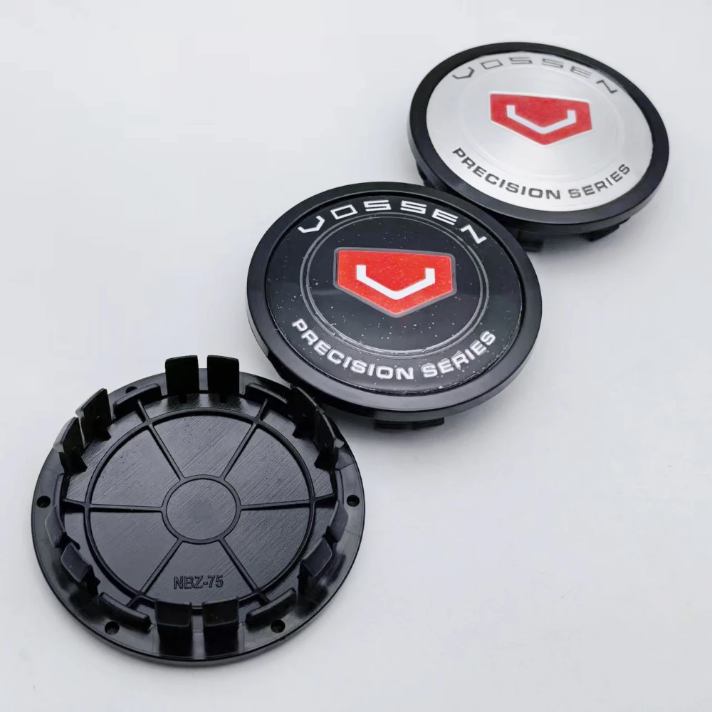 4pcs 75MM Clips 65MM Vossen Logo Emblem Badge Car Wheel Center Caps Wheels Hub Dust Cap Rim Hubcaps Dust Cover Car Accessories