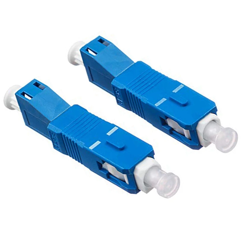 2 PCS Single Mode 9/125Um SC/UPC Male To LC/UPC Female Hybrid Optical Fiber Adapter Connector For Optical Power Meter