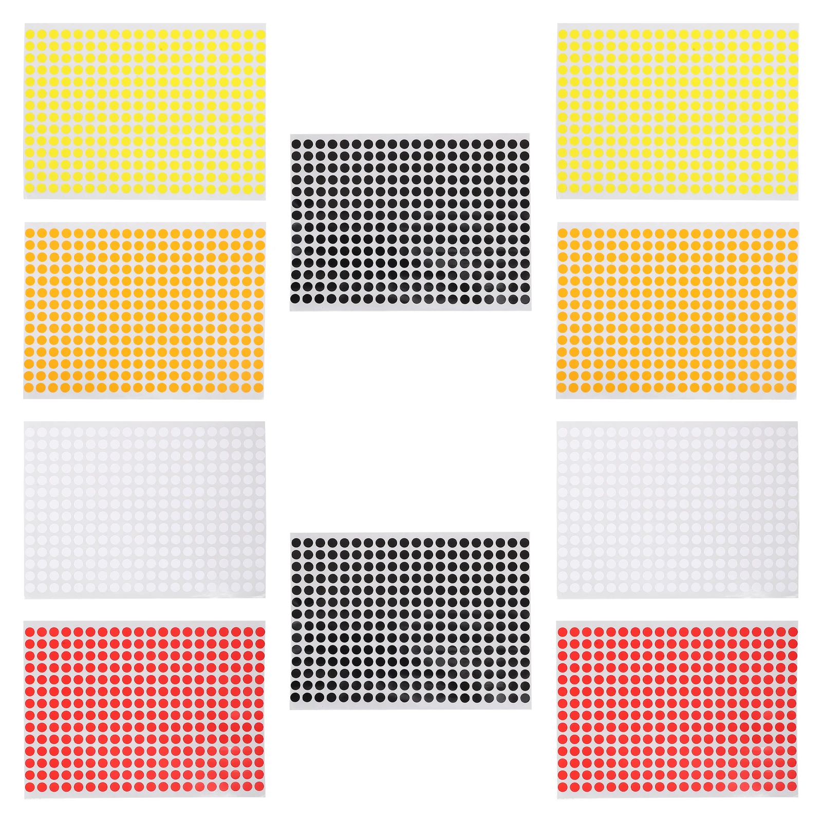 

2800pcs 10 Sheets Color Coding Labels Round Dot Stickers Adhesive Circle Labels For Sealing Envelopes Gift Boxes Packages Office
