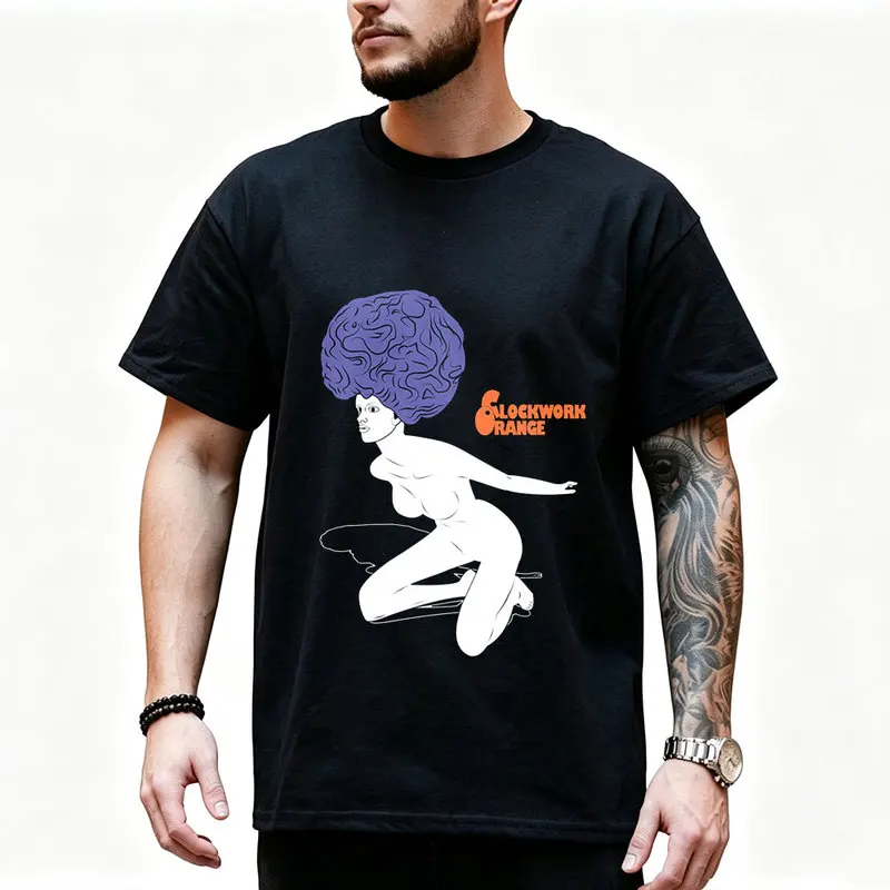 A Clockwork Orange 0825 Retro Movie Graphic T‑shirt Alex Droog Print Unisex Casual Tee Short Sleeve Streetwear All size S-6XL