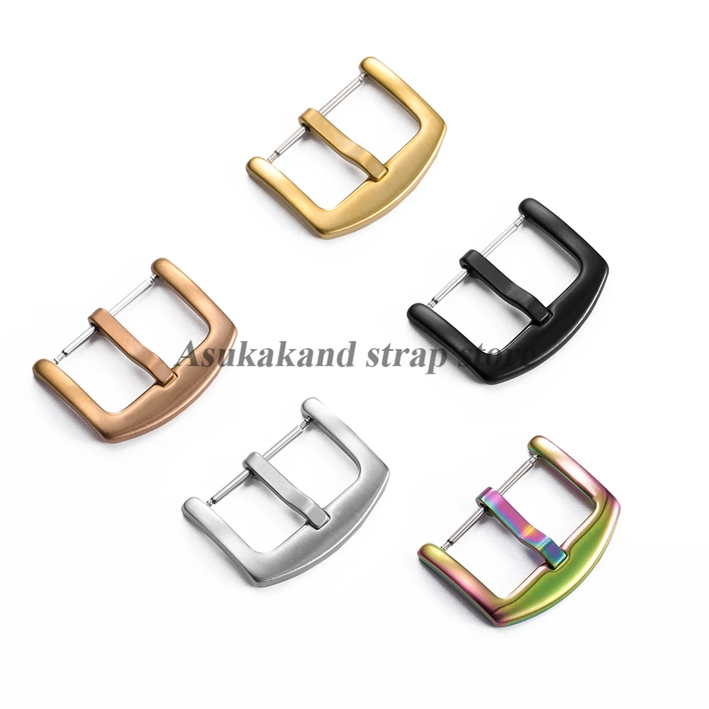 Silver Black Metal Watch Buckle 14mm 16mm 18mm 20mm 22mm 24mm 26mm Men Watchband Strap Stainless Steel Clasp Watch Band Buckle