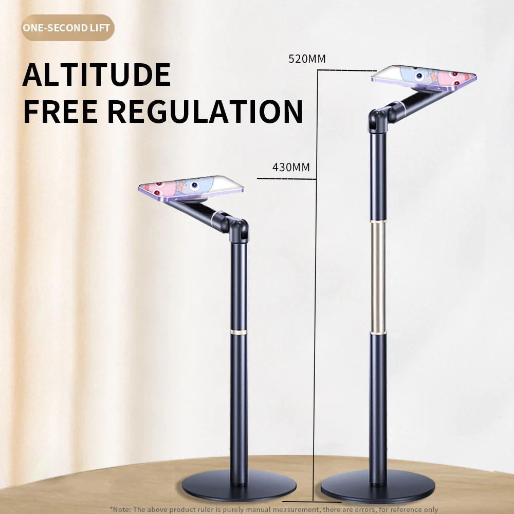 Magnetischer Desktop-Ständer aus Aluminiumlegierung, Aluminiumlegierung, mehrfach winkelfrei, höhenverstellbarer Telefonständer, Reise-Telefonhalter