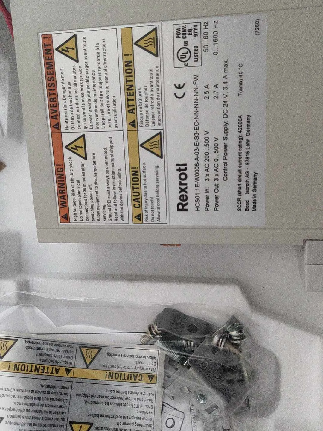 Servo Drive HCS01.1E-W0008-A-03-E-S3-EC-NN-NN-NN-FW para Rexroth