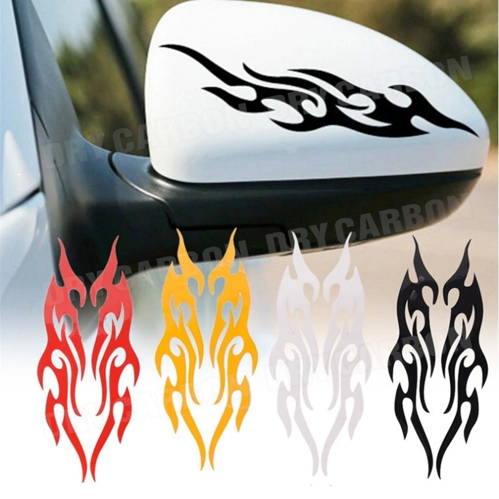 DIY Flame Vinyl Decal Sticker Waterproof For Car Motorcycle Gas Tank Waterproof Motorcycle Flame Sticker Kit Decals Universal