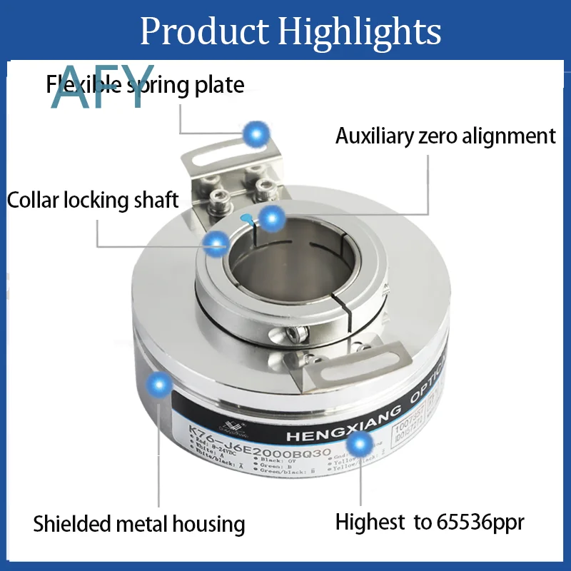 K76-J Series Rotary Encoder for Incremental Resolver up to 32768 PPR for Industrial Automation Machinery Parts for CNC