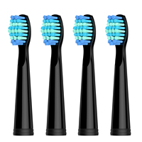 Seago SG-D010 Replacement Brush Heads for SG-575, SG-958, and SG-551 Electric Toothbrush - Soft Bristles, 4-Pack Deep Clean