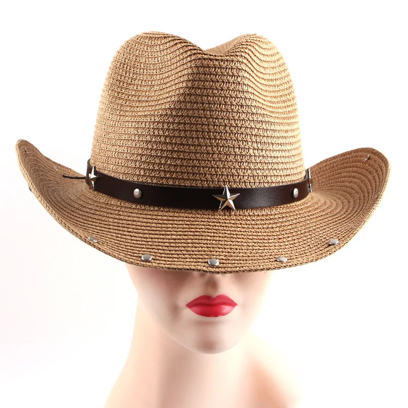 

Western Cowboy Jazz Hat New Sunshade Straw Hat