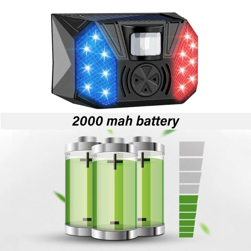 J0MB Solar Powered Security Alarm Systems For Home Farm Outdoor Property Safety