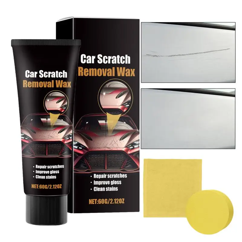 

Car Scratch Remover Professional Car Scratch Remover Polishing Wax Rubbing Compound Car Care Kit Towel & Sponge Included