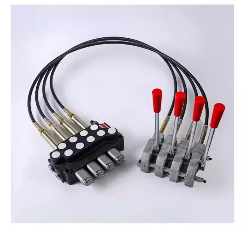 1PC Wire Type Hydraulic Multi Way Valve ZT12 Remote Control Manual Tractor Hydraulic Modification Multi Way Directional Valve