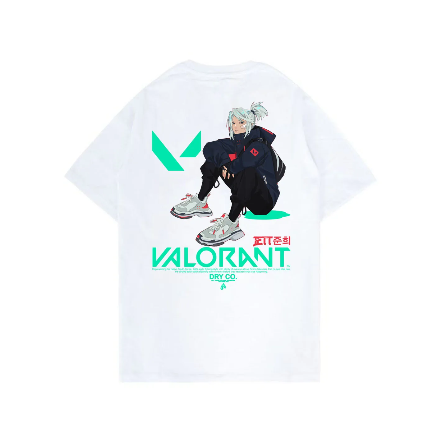 JETT Tees T-Shirt GAME (VALORANT) /UNISEX PRIA WANITA/DRYCO