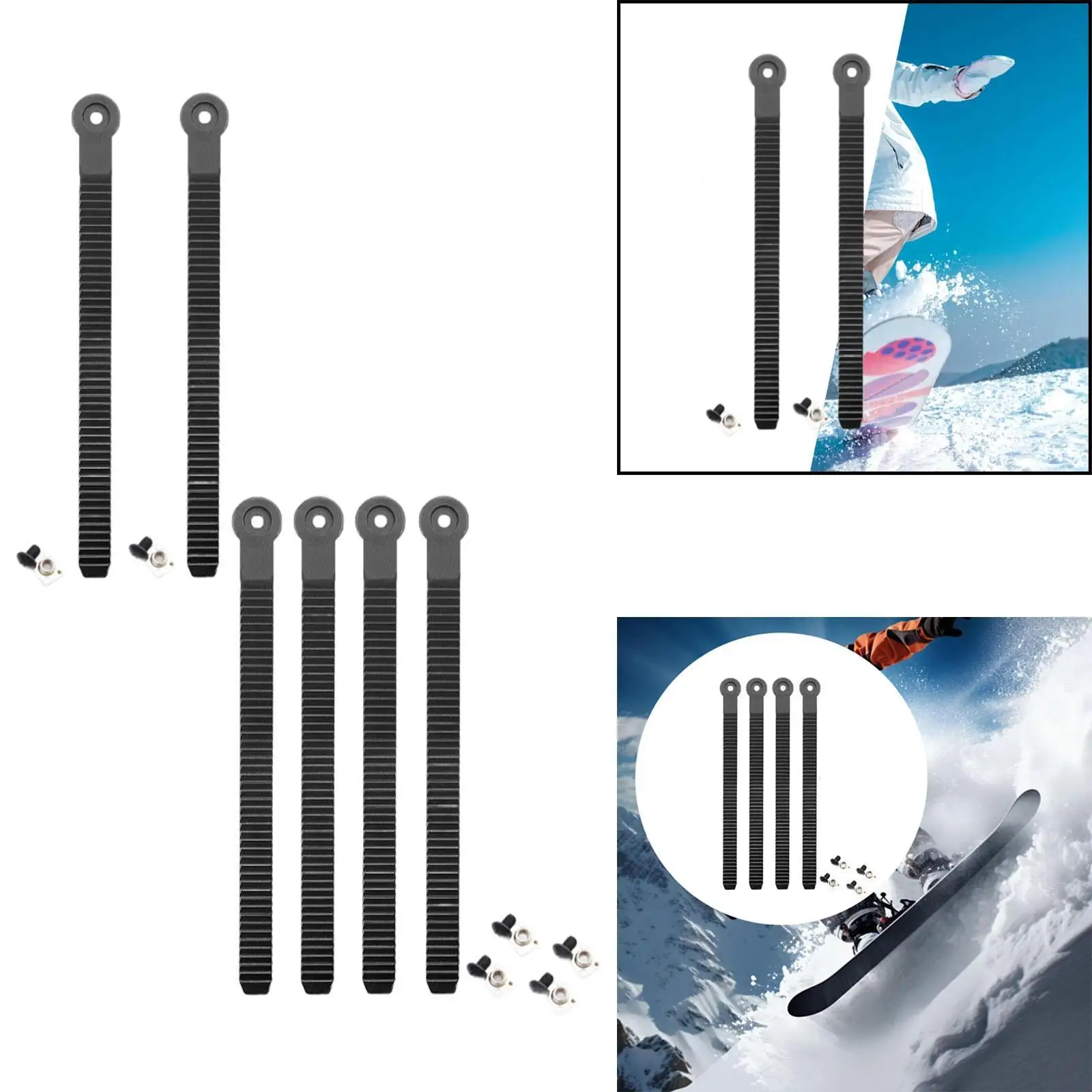 Snowboard Ankle Straps Holder with Screws Bindings Parts for Winter Sports Ice