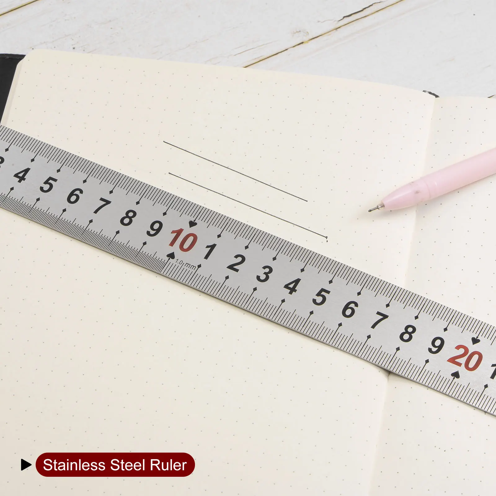 2pcs Stainless Steel Ruler 6-inch/15cm Metal Rulers 0.75" Wide, Inch and Metric Graduation Straight Edge Measuring Tool