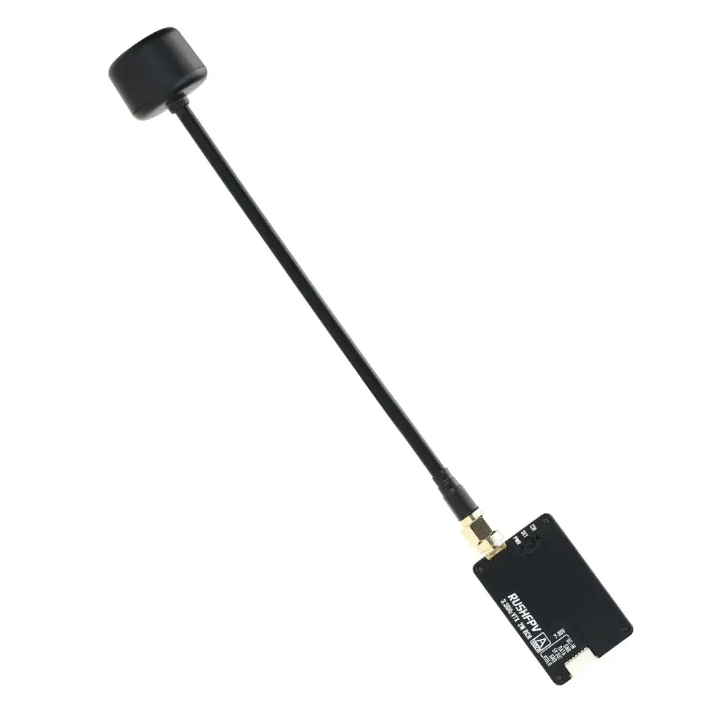 RUSHFPV 3,3 GHz 2 W VTX con antenna polarizzata circolare SMA Supporta protocollo IRC Tramp per drone RC FPV a lungo raggio