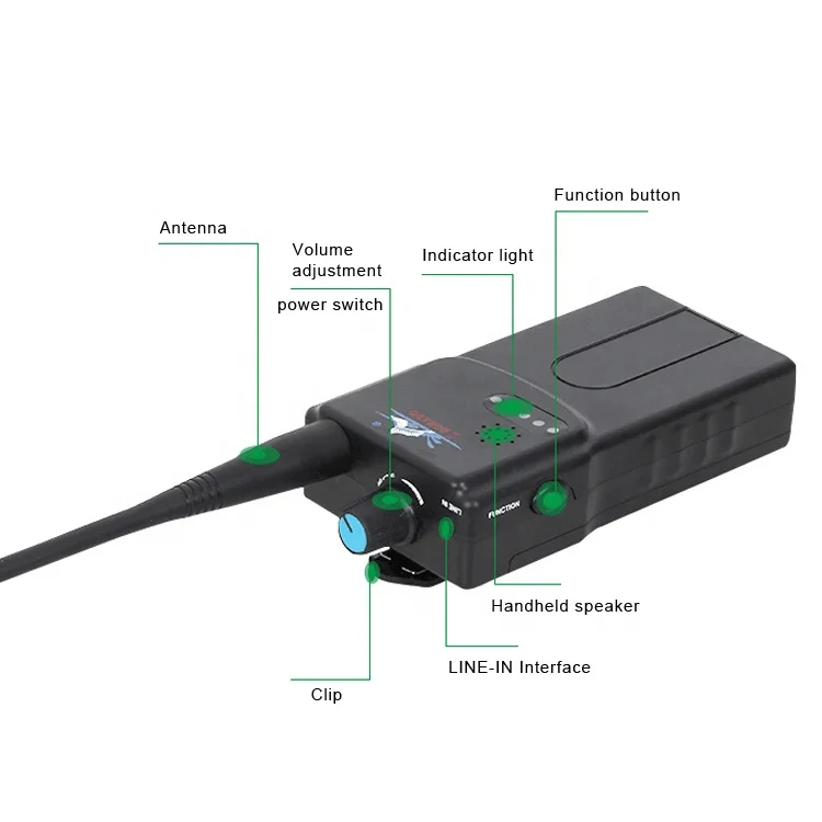 Swim Talker 7 Channel Frequency Transmitter Swimming Training One Way Communication H900 Walkie Talkie Aqua Talk