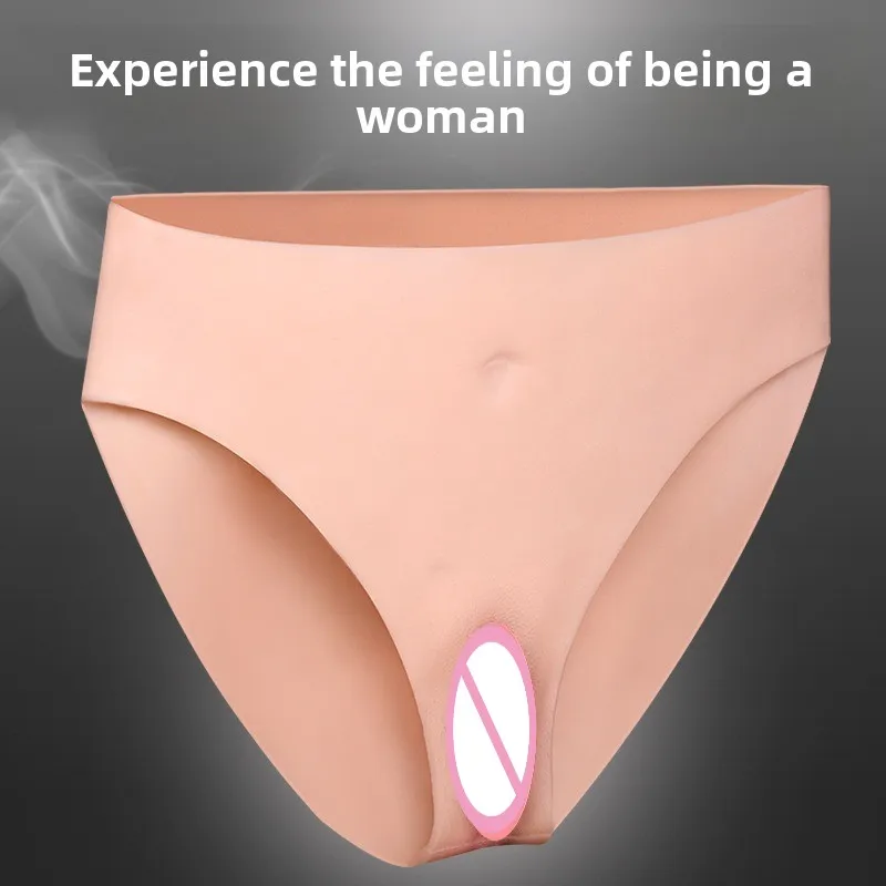 سيسي ارتداء السراويل الجلدية فو كروسدرينج الملابس الداخلية الرجال التحول الملابس إدراج سيليكون دعوى الكبار الملابس الإناث #1