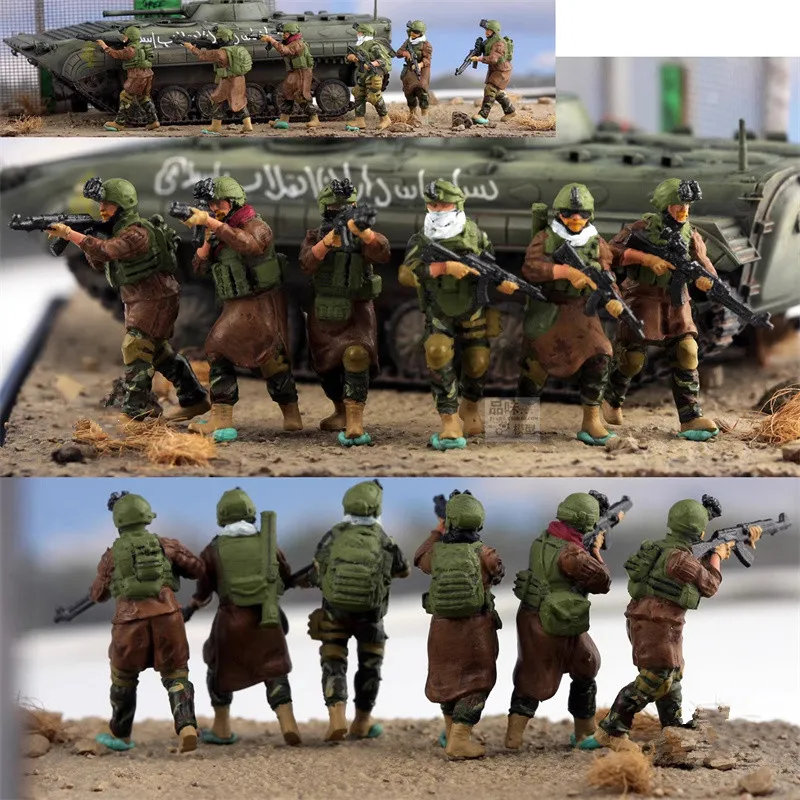 1:72 Model Malowany Druk 3D 6 Sztuk Figurki Żołnierzy Sił Specjalnych DIY Akcesoria Sceniczne Kolekcja Lalki Zabawki Dla Fanów