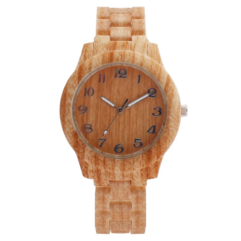 Men's Quartz Watch Trendy Fashion Wood Grain Simple Casual Digital Display Male Business Watches Simple Stylish Boy Gifts