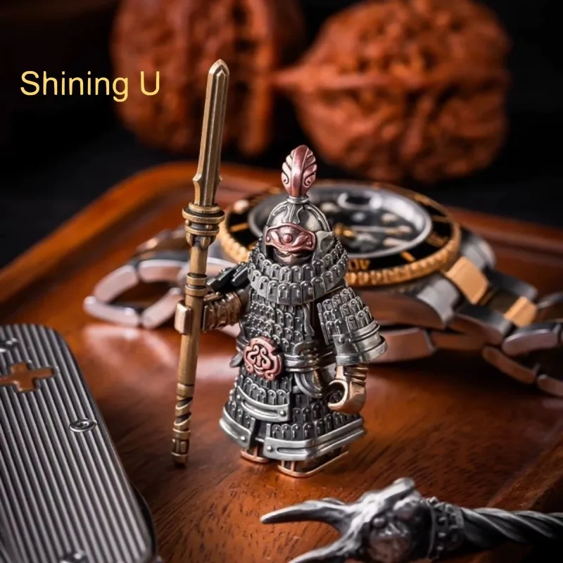 

Shining U Bronze Detachable Ancient Soldier Model Desk Decoration Ornaments for Men Chinese Style Gift Souvenir