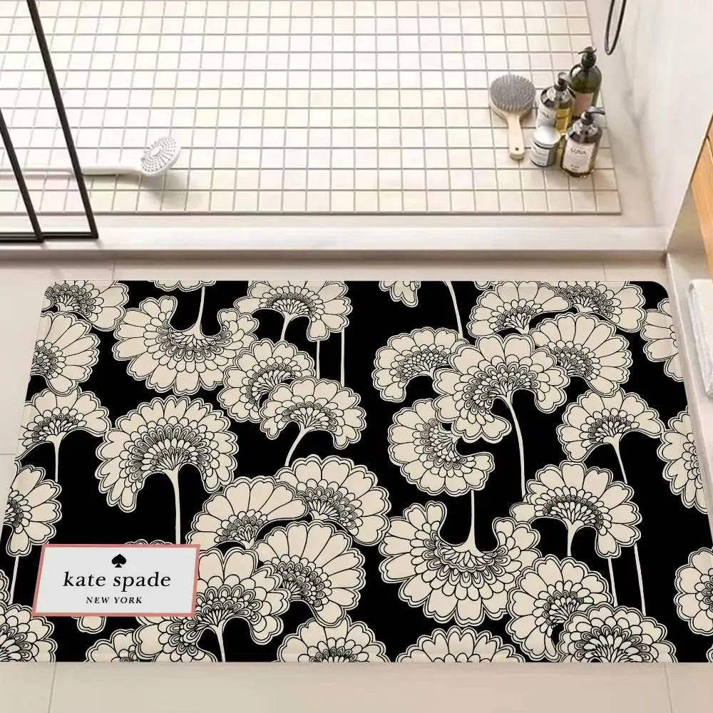 

K-Kate S-Spade Bathroom Mat Anti-slip Absorb Water Long Strip Cushion Bedroon Mat Hotel Decor Mat