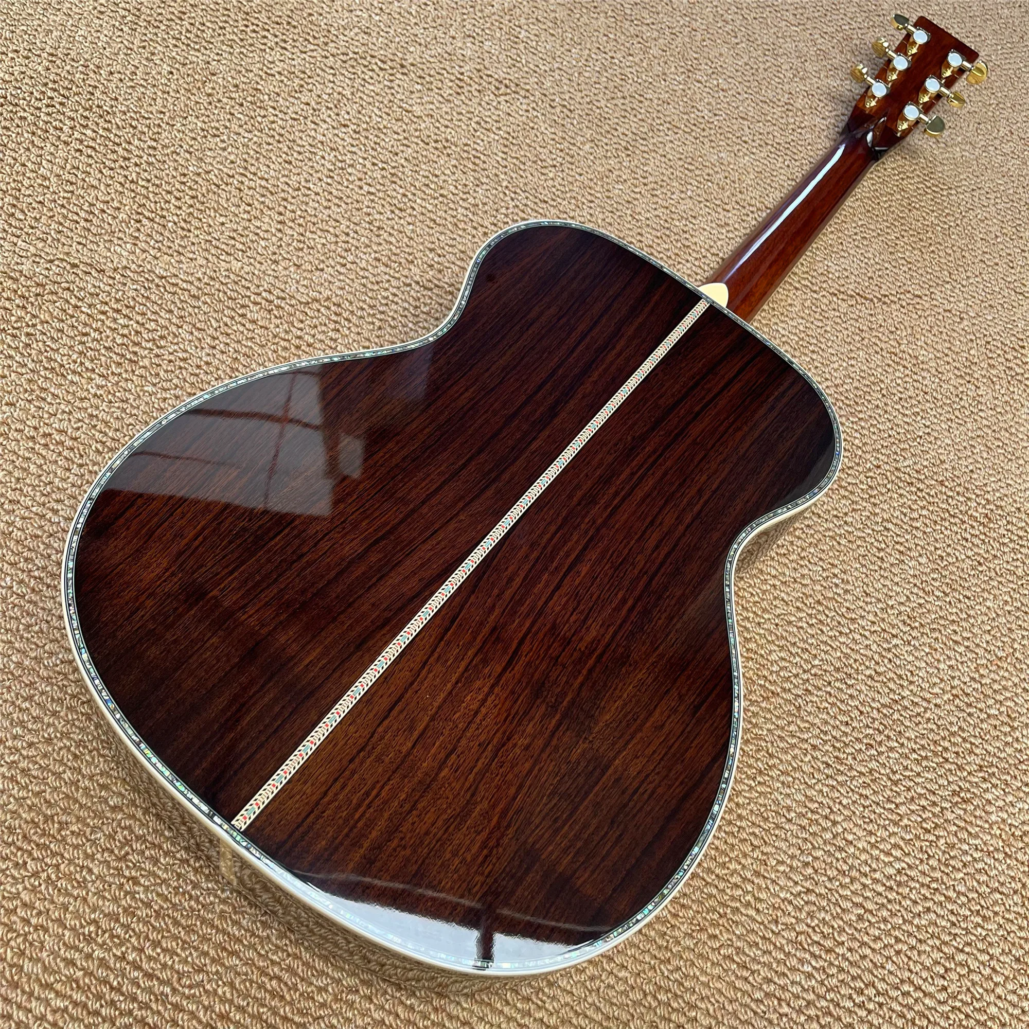 40 Inches OM Type 45 ModelSolid Cedar Top Acoustic Guitar Abalone Ebony Fingerboard Rosewood Acoustic Guitar