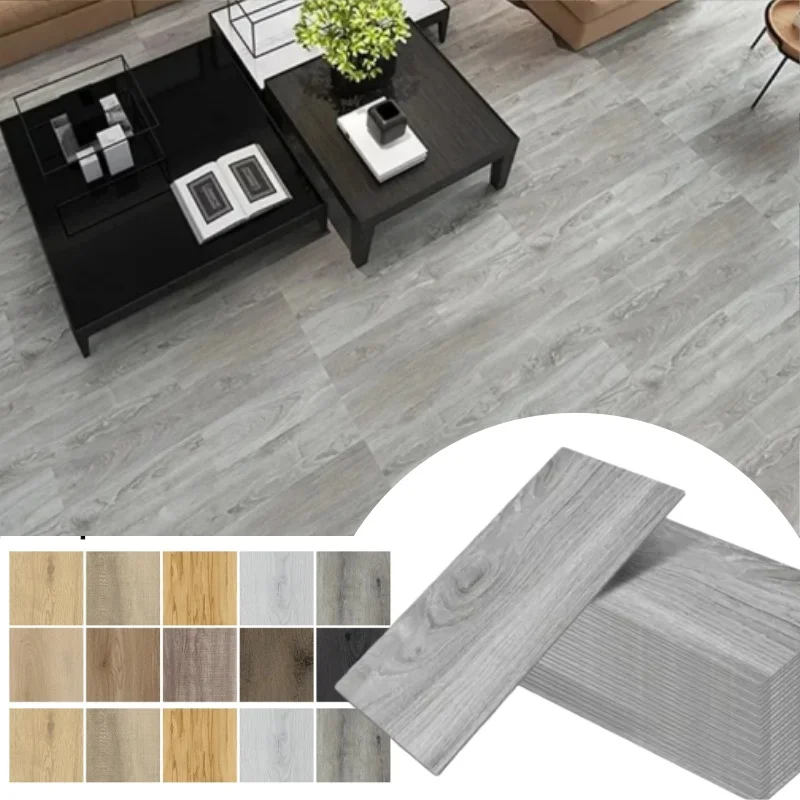 10pcs 40cmX15cm Imitation wood grain vinyl base board self-adhesive wall sticker, tear off floor sticker
