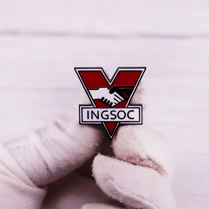 Ingsoc English Socialism enamel pin brooch badge Backpack Jewelry accessories War is Peace novel movie villain organization