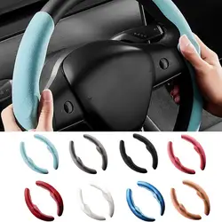 For Tesla Model 3/Y Steering Wheel Cover Leather Steering Wrap Ultra-thin Sweat-absorbent Steering Wheel Protion case for tesla