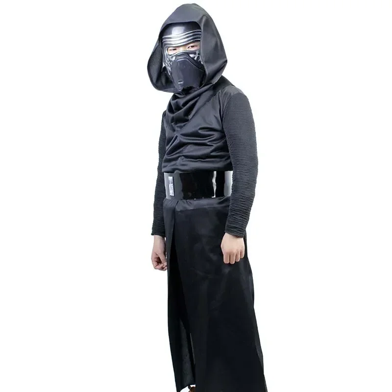 Kylo Ren Costume for Kids Movie Star and Wars Kylo Ren Cosplay Costume Robe Mask Belt Suit Halloween Carnival Costumes for Child