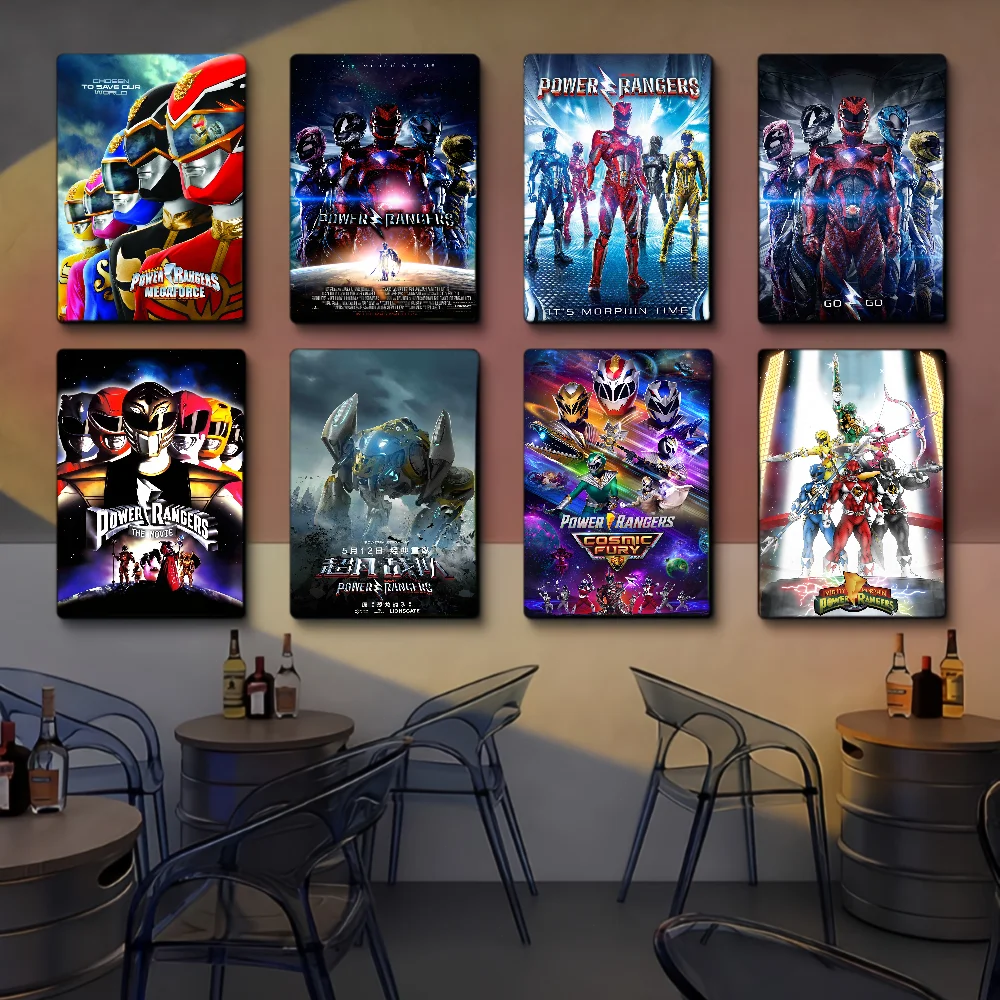 Movie P-Power R-Rangers DIY Sticky Poster Waterproof Paper Sticker Coffee House Bar Home Decor