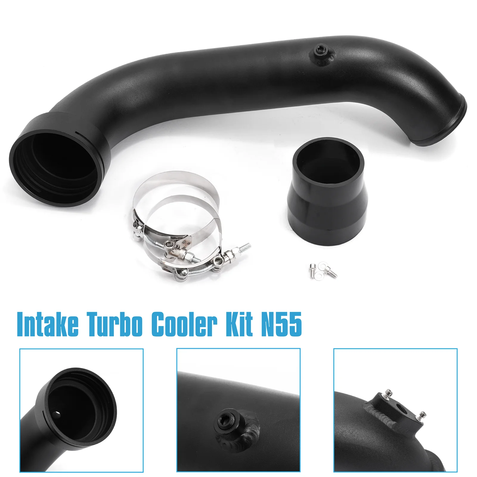 

For BMW Intake Turbo Charge Pipe Aluminum 3Inch for N55 135i 335i E92 E93 E82 Intake Turbo Cooler Kit Car Modification