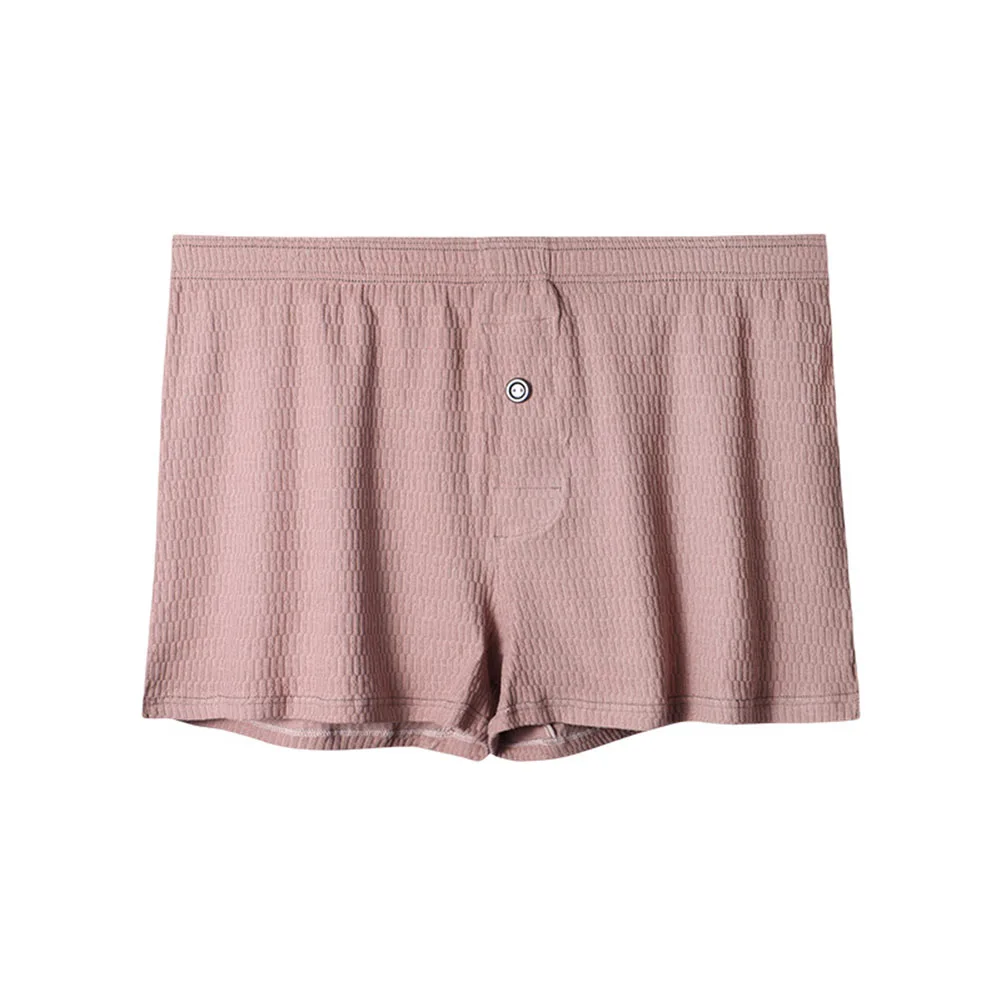 

Comfortable Boxer Shorts Homewear Boxer Solid Trunks Breathable Underwear 95 Cotton Fabric Classic Pattern Style