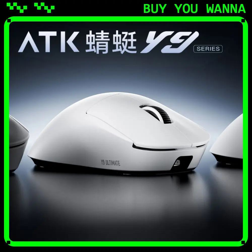 ATK Dragonfly Y9 Wireless Mouse 3-mose Ergonomics Dual 8K Long Battery Life Gaming Mouse Customized E-sports PC Accessory Gifts