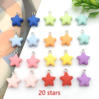 10/20pcs Resin Star Charm Set - DIY Craft Beads for Making Bracelets, Necklaces & Earrings. Includes 10 Assorted Colors.