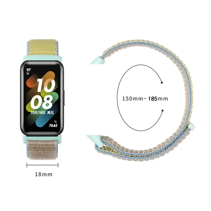 Nylon Loop Strap For Huawei band 8 / Band 7 Strap Wristband Breathable Smart Bracelets Accessories for Huawei band 8 Watchbands