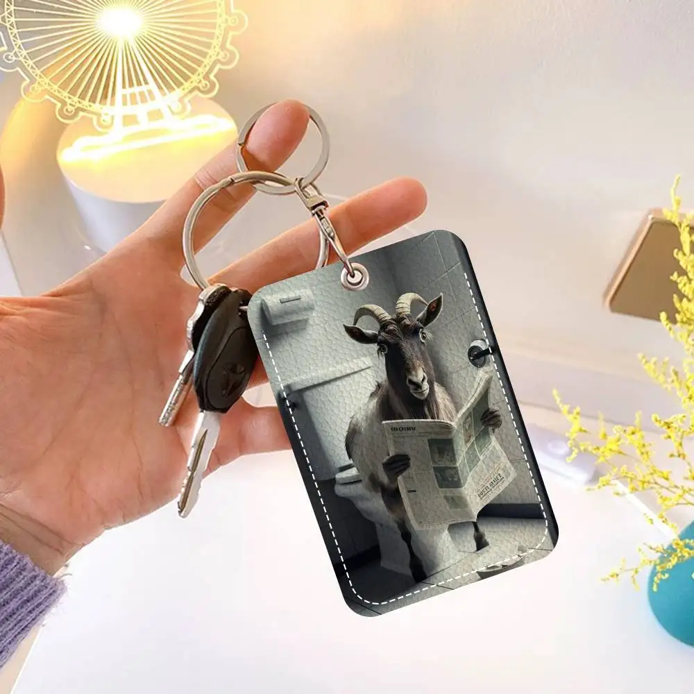 مرحاض الحيوانات الإبداعية 1 قطعة INS حامل بطاقة الحرم الجامعي للطلاب الكرتونية الإبداعية لبطاقة الوجبات، بطاقة الحافلة، بطاقة العمل، إلخ