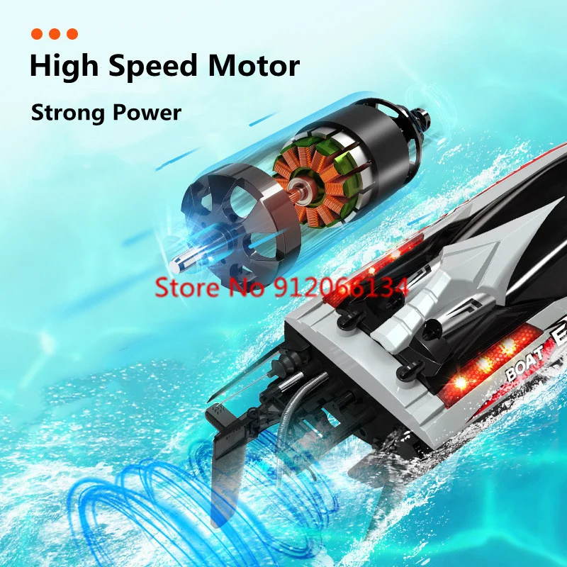 70KM/H High Speed Radio Remote Control Boat Speedboat  200M Neting Unhook Capsized Reset Waterproof Racing Induction RC Boat Toy