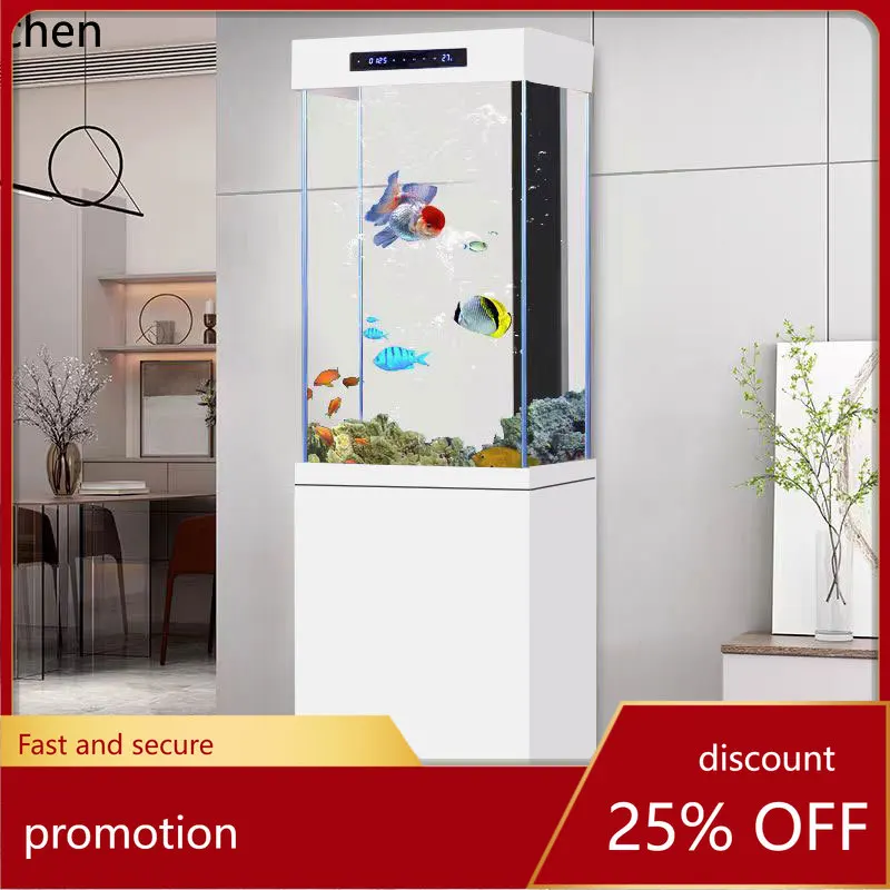 

HT fish tank against the wall floor aquarium medium-sized household vertical ecological fish tank free of water change