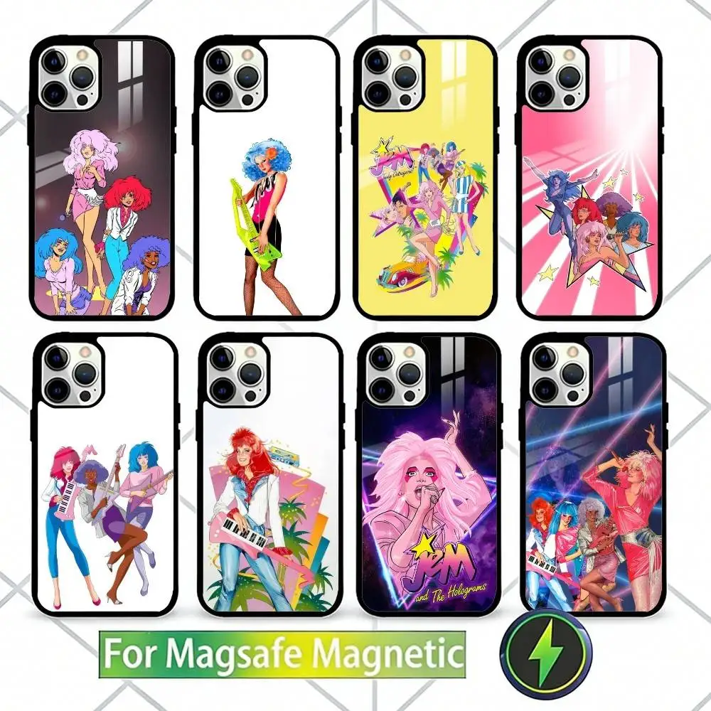 

J-Jem And The H-Holograms Phone Case For iPhone17,16,15,14,13 Plus,Pro Max Magnetic For Magsafe Wireless Charging