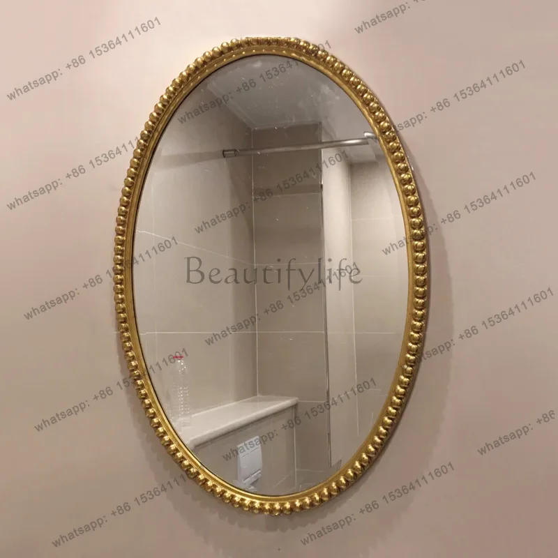 8Neoclassical bathroom mirror toilet toilet toilet vanity makeup wall hanging perforated wall hanging mirror 2015