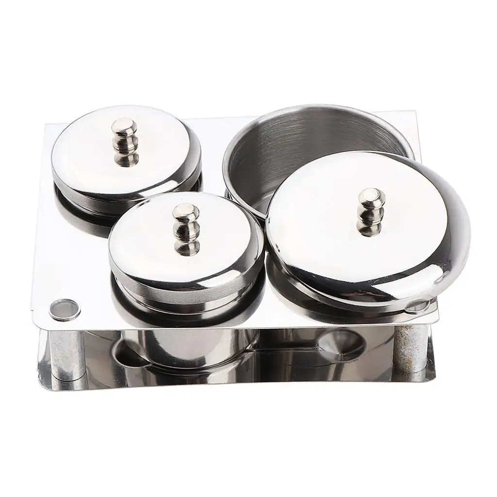

Unbreakable Durable Stainless Steel Sanitizing Jar Salon Barber Tools Containers