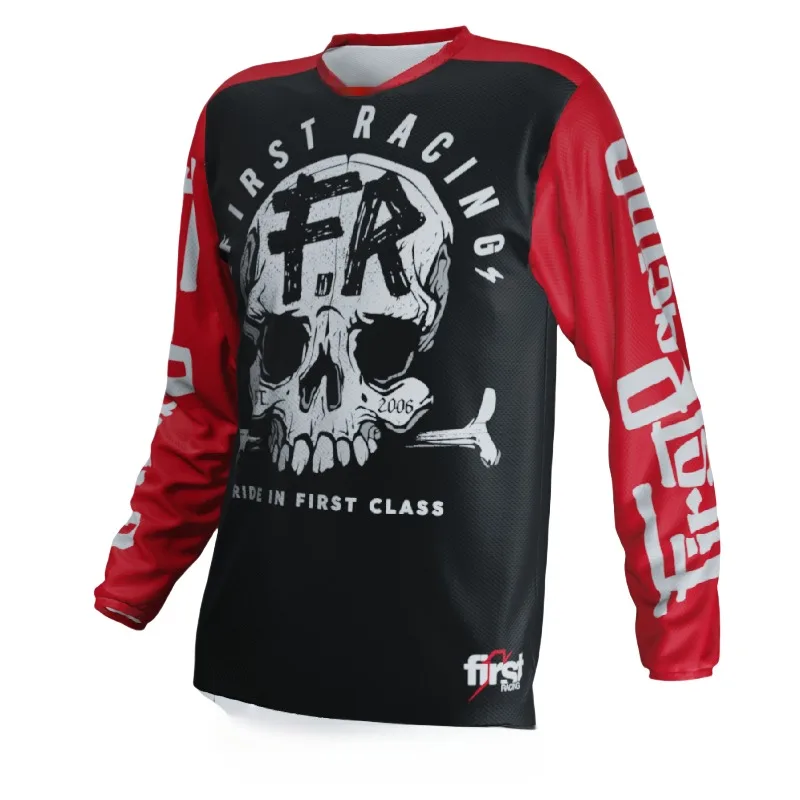 Firstr-ropa de motociclismo todoterreno con estampado 3D Retro, ropa de carreras transpirable de secado rápido de manga larga