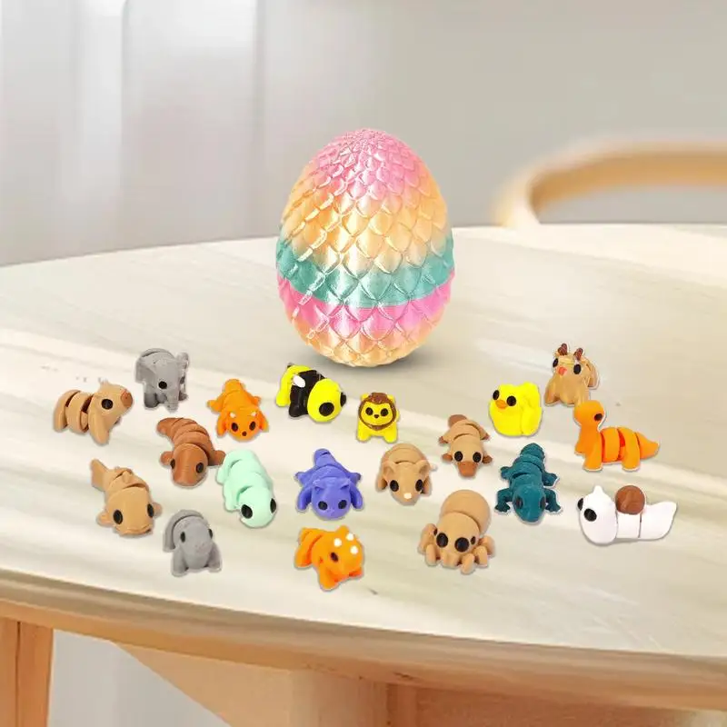 3D Printed Toys Pocket Pet Animals 3D Printed Collectible Articulated Miniature Figures For Birthday Student Rewards Carnival