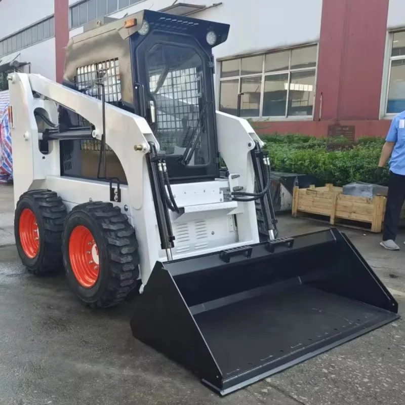 Customized China New Diesel Skid Steer Loader With Crawler Bucket Brushcutter Forestry Weeder Crawler Skid Steer Loader
