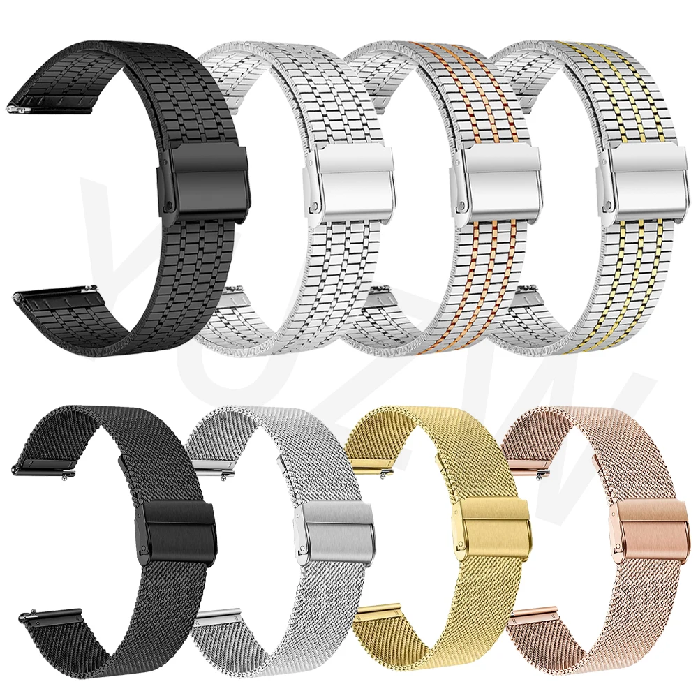 2 шт. Металлический ремешок для Huawei Watch GT 5 4 3 2 Pro Watch 5/4 Pro Браслет из нержавеющей стали Samsung Galaxy 7 6 4 3 5Pro Band 20 22 мм