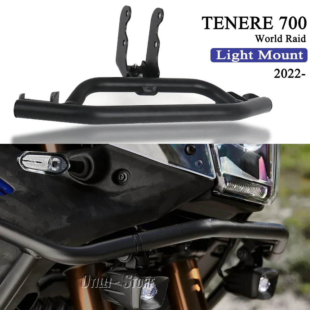 

New Motorcycle Driver Fog Light Mounting Bar Front Guard For Yamaha TENERE Tenere 700 World Raid Tenere700 WORLD RAID 2022-2024